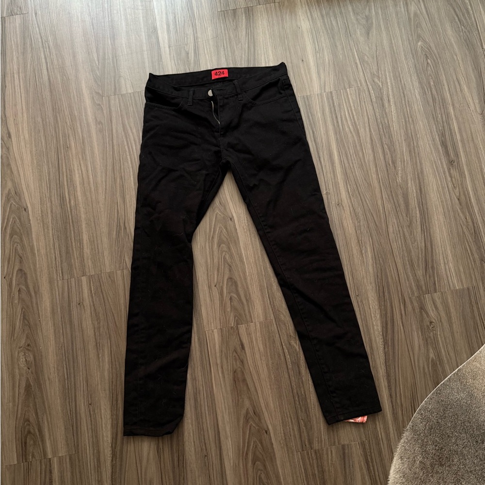 424 Black Skinny Jeans